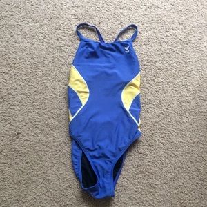 One piece racing swimsuit